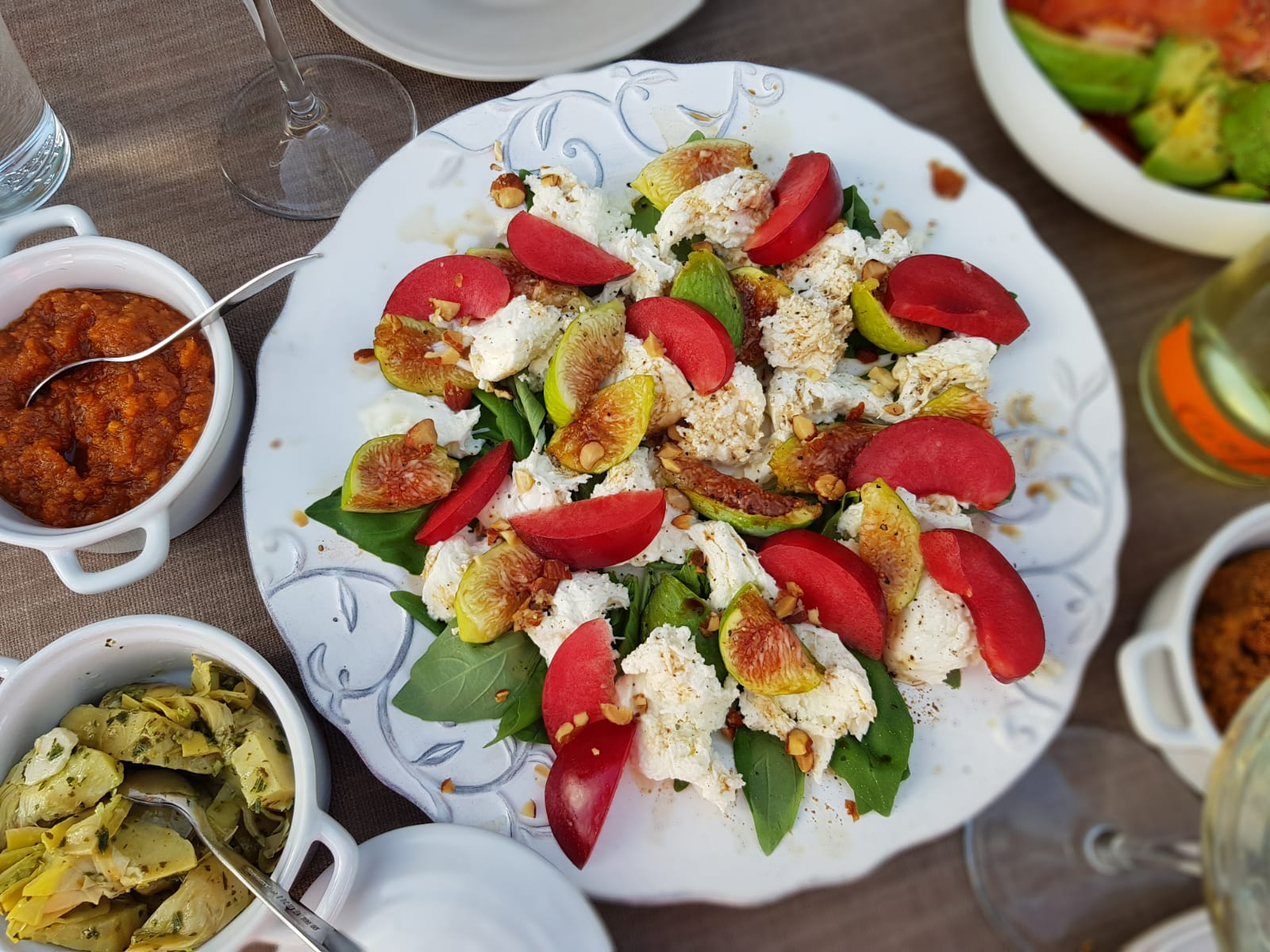 zomerse salade met verse vijgen